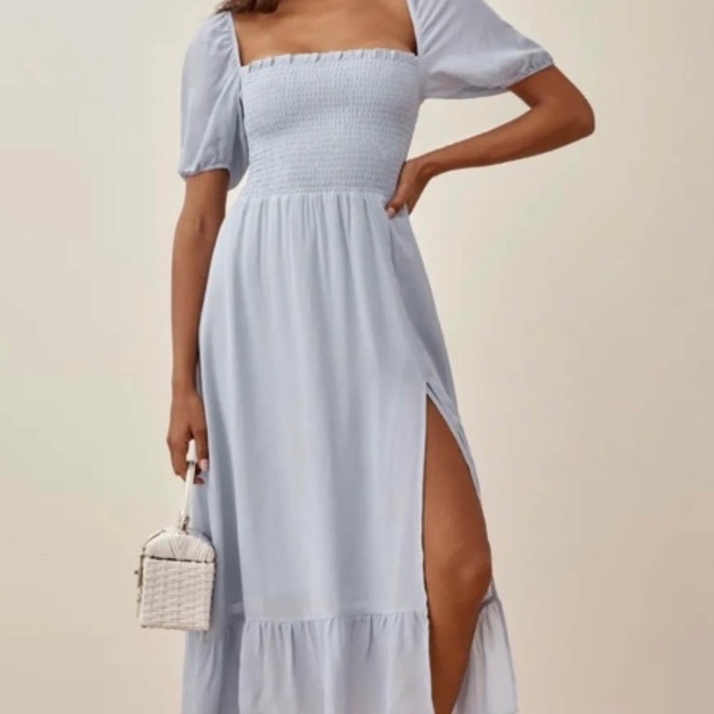 Reformation Meadow Dress in Mineral